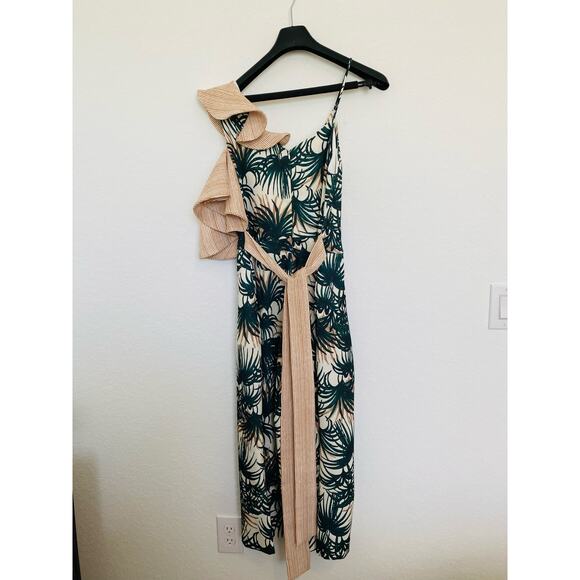 Patbo Wide leg Jumpsuit Tropical Palm 10 - Picture 3 of 7